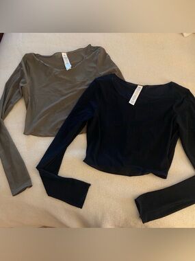 Alo yoga sheer long sleeve tops bundle